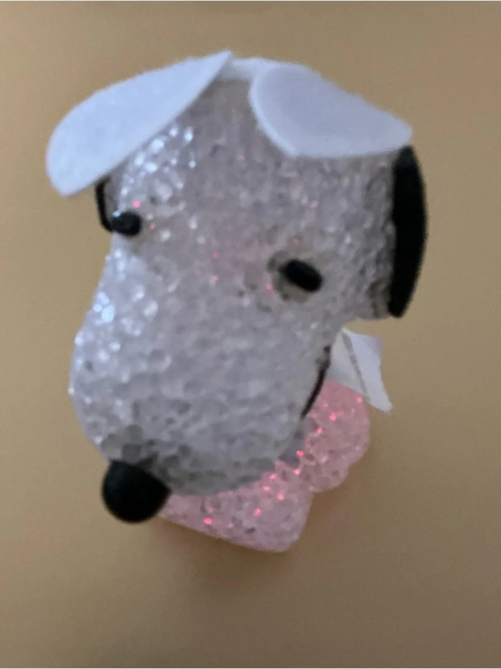 Bunny Ears Peanuts Snoopy Decorative Light Up Figurine